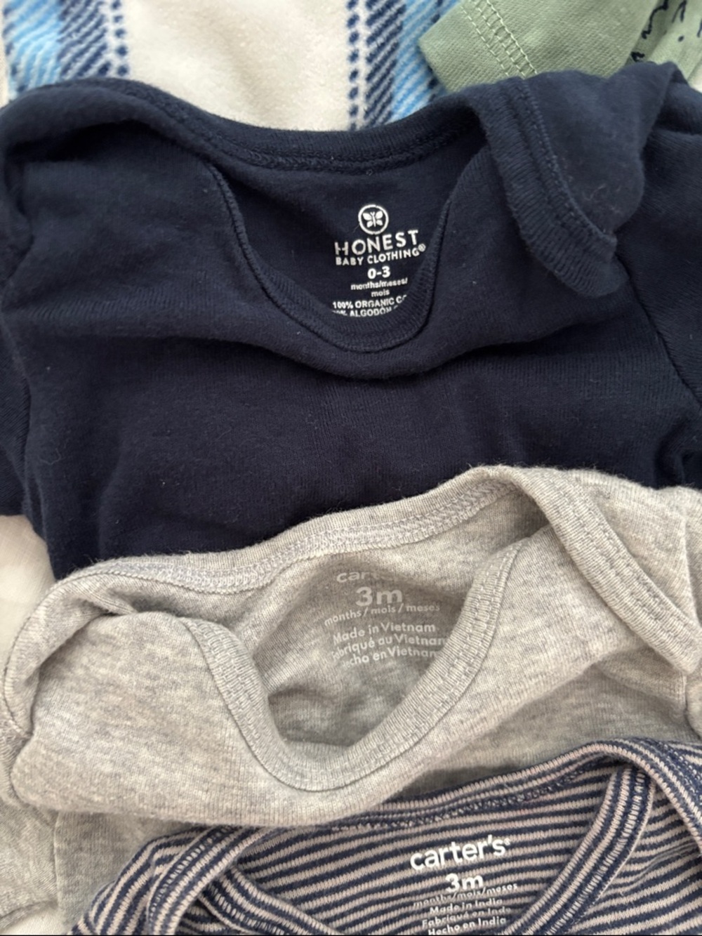 8 Piece Bundle of Baby Boy Clothes 3 Months Navy, Grey, Green, White - Picture 3 of 5